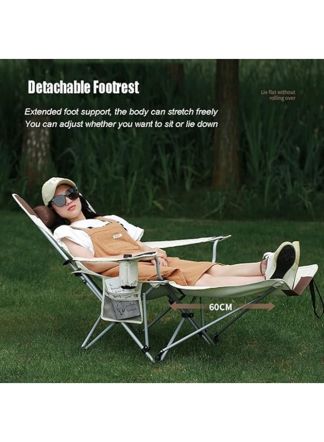 Beach Lounge Chair with Adjustable Backrest for Beach Garden Bed, Lightweight Foldable Portable Backpack; Pool Backrest; Sun Loungers for Picnic, Outdoor Camping (Color : - Image 3